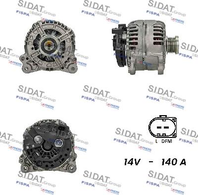 Sidat A12BH0865 - Генератор autospares.lv