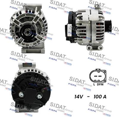 Sidat A12BH0886A2 - Генератор autospares.lv