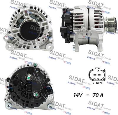 Sidat A12BH0839A2 - Генератор autospares.lv