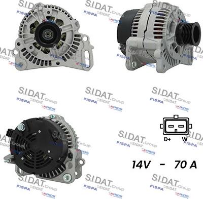 Sidat A12BH0833A2 - Генератор autospares.lv