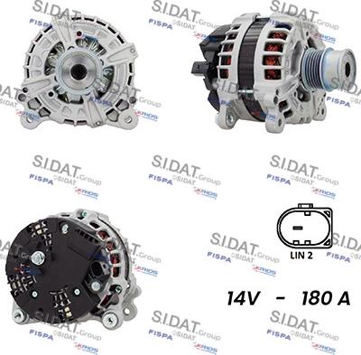 Sidat A12BH0877AS - Генератор autospares.lv