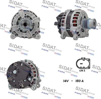 Sidat A12BH0877 - Генератор autospares.lv