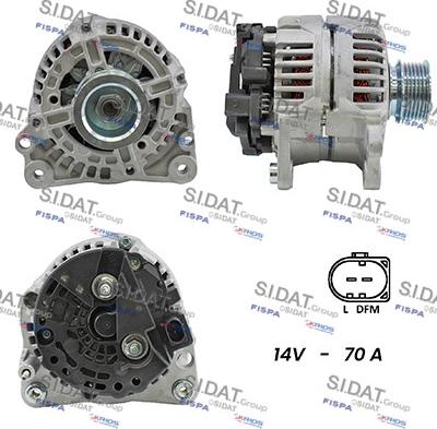 Sidat A12BH0398A2 - Генератор autospares.lv