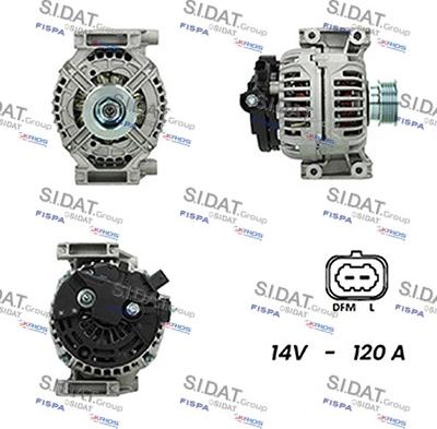 Sidat A12BH0350A2 - Генератор autospares.lv