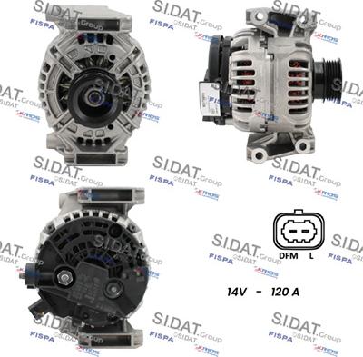 Sidat A12BH0350 - Генератор autospares.lv