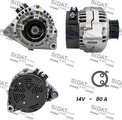 Sidat A12BH0387A2 - Генератор autospares.lv