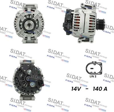 Sidat A12BH0377 - Генератор autospares.lv