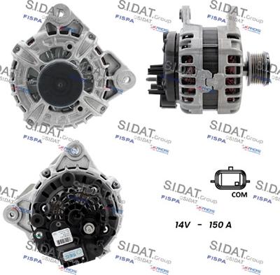 Sidat A12BH0296 - Генератор autospares.lv