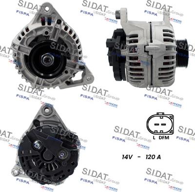 Sidat A12BH0240A2 - Генератор autospares.lv