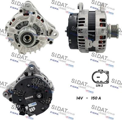 Sidat A12BH0242 - Генератор autospares.lv