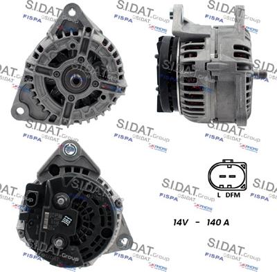 Sidat A12BH0266 - Генератор autospares.lv