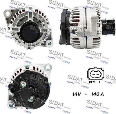 Sidat A12BH0215A2 - Генератор autospares.lv