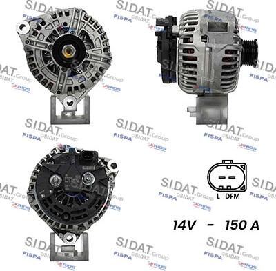 Sidat A12BH0273AS - Генератор autospares.lv