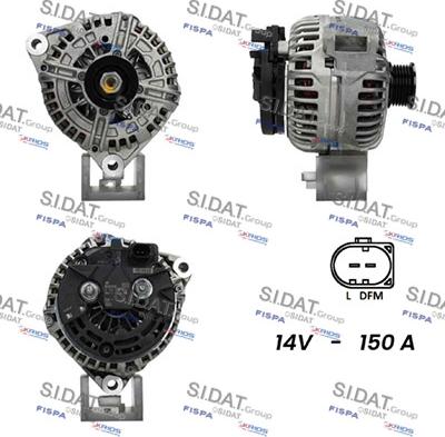 Sidat A12BH0273 - Генератор autospares.lv