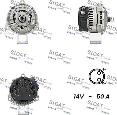 Sidat A12BH0766A2 - Генератор autospares.lv