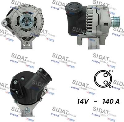 Sidat A12BH0763A2 - Генератор autospares.lv