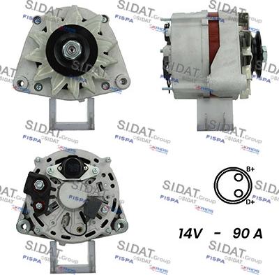 Sidat A12BH0762A2 - Генератор autospares.lv