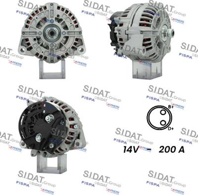 Sidat A12BH1059 - Генератор autospares.lv