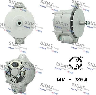 Sidat A12BH1056A2 - Генератор autospares.lv