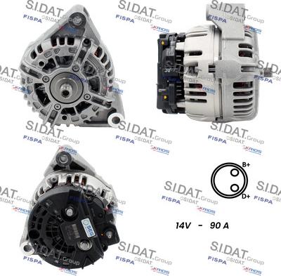 Sidat A12BH1063 - Генератор autospares.lv