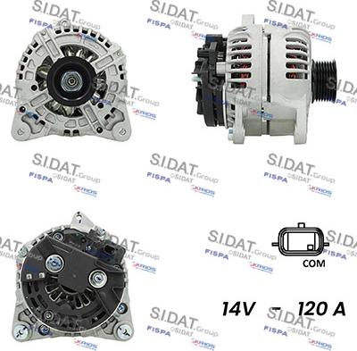 Sidat A12BH1019AS - Генератор autospares.lv