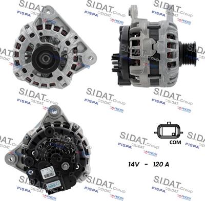 Sidat A12BH1010 - Генератор autospares.lv