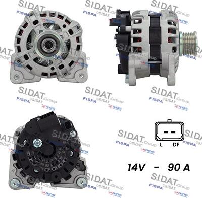 Sidat A12BH1033A2 - Генератор autospares.lv