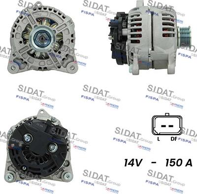 Sidat A12BH1020A2 - Генератор autospares.lv