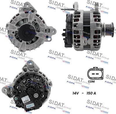 Sidat A12BH1395 - Генератор autospares.lv