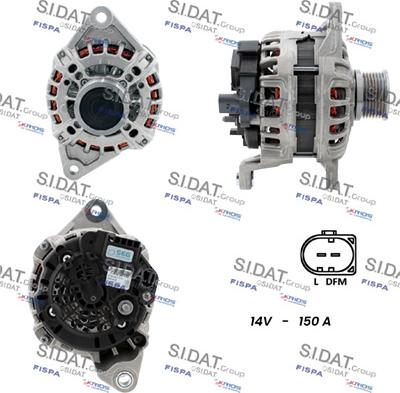 Sidat A12BH1387 - Генератор autospares.lv