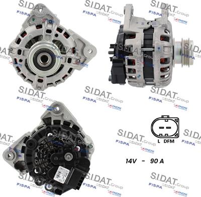 Sidat A12BH1252 - Генератор autospares.lv