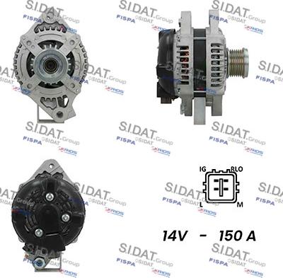 Sidat A12DE0497A2 - Генератор autospares.lv