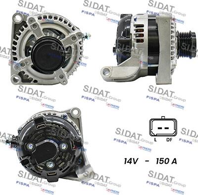 Sidat A12DE0443A2 - Генератор autospares.lv