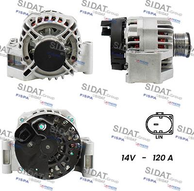 Sidat A12DE0407A2 - Генератор autospares.lv