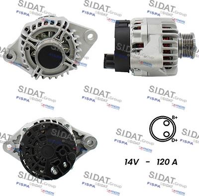 Sidat A12DE0544A2 - Генератор autospares.lv