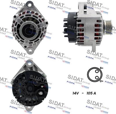 Sidat A12DE0050 - Генератор autospares.lv