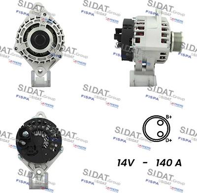 Sidat A12DE0009A2 - Генератор autospares.lv