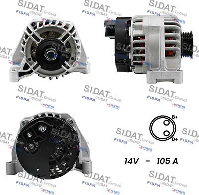 Sidat A12DE0007A2 - Генератор autospares.lv