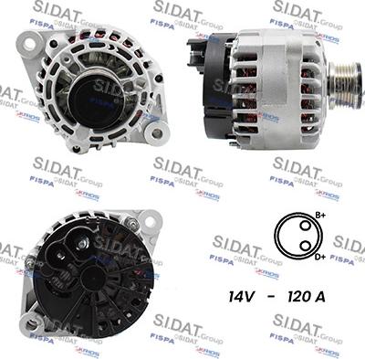 Sidat A12DE0016A2 - Генератор autospares.lv