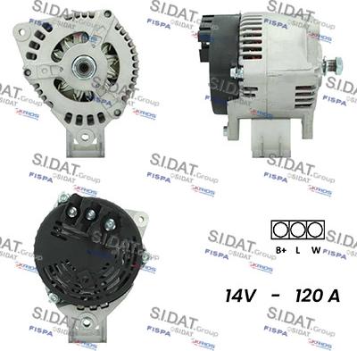 Sidat A12DE0159A2 - Генератор autospares.lv