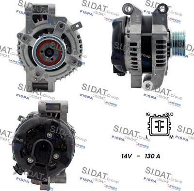 Sidat A12DE0119 - Генератор autospares.lv