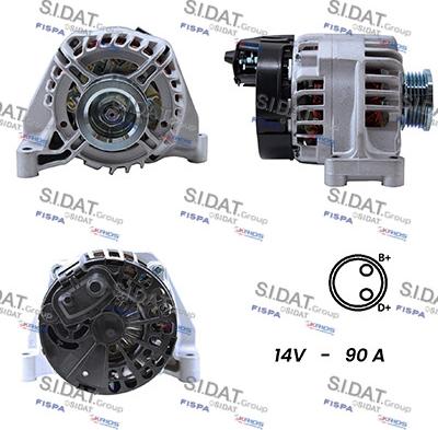 Sidat A12DE0138 - Генератор autospares.lv