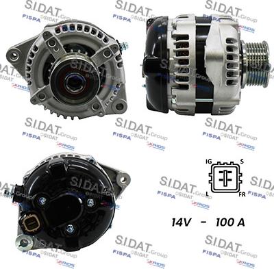 Sidat A12DE0120A2 - Генератор autospares.lv