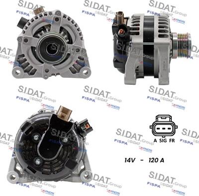 Sidat A12DE0303A2 - Генератор autospares.lv