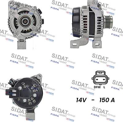 Sidat A12DE0323A2 - Генератор autospares.lv