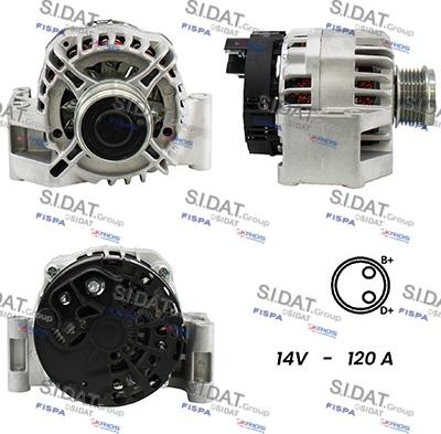 Sidat A12DE0327A2 - Генератор autospares.lv