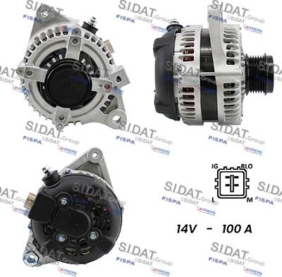 Sidat A12DE0376A2 - Генератор autospares.lv