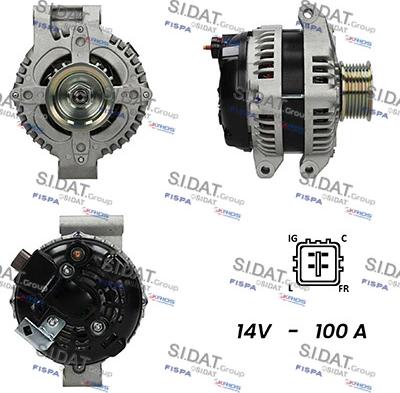 Sidat A12DE0211A2 - Генератор autospares.lv