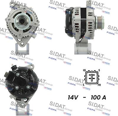 Sidat A12DE0238A2 - Генератор autospares.lv