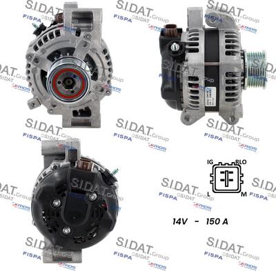 Sidat A12DE0237 - Генератор autospares.lv